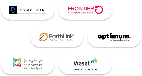 Directv, Frontier, EarthLink, Optimum, Kinetic, Viasat